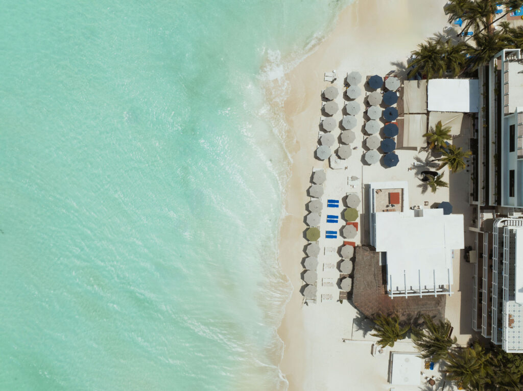 vista aereas cuxos isla mujeres hotel